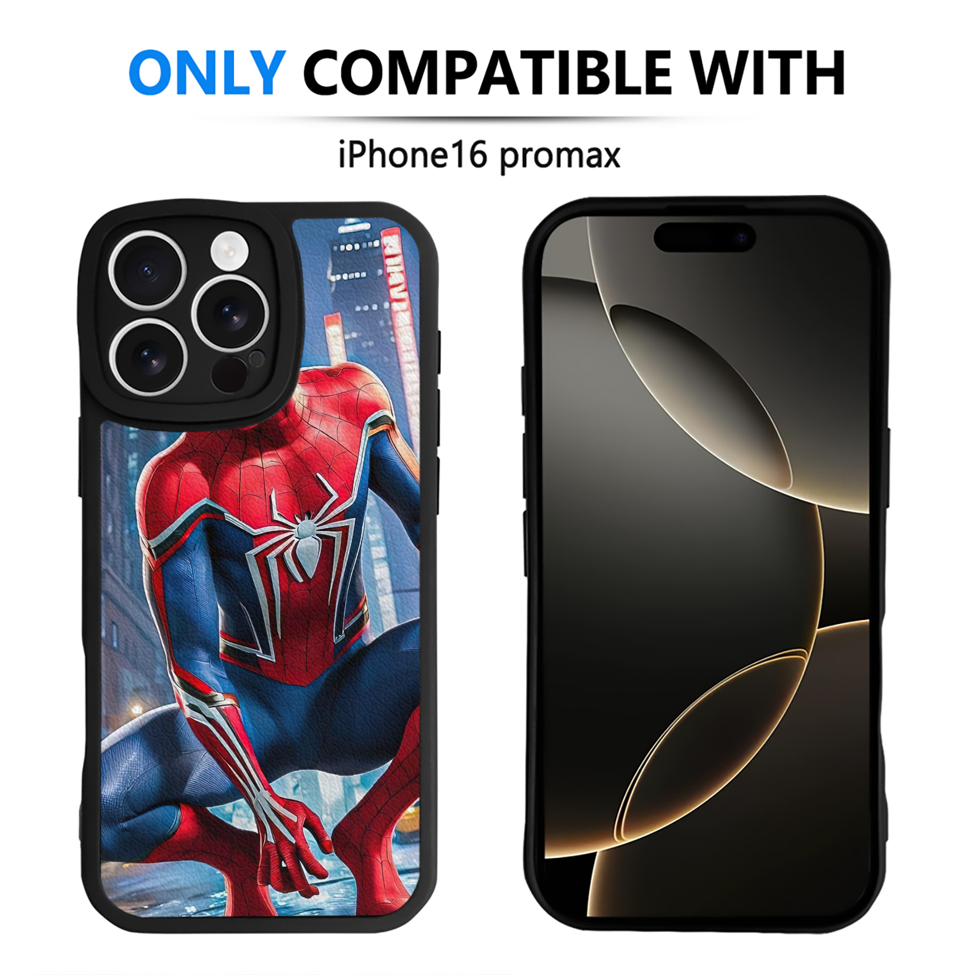 Spider Man スパイダーマン 【iPhone 16シリーズ対応】シリコンスマホケース（レザー調） 材質：シリコン